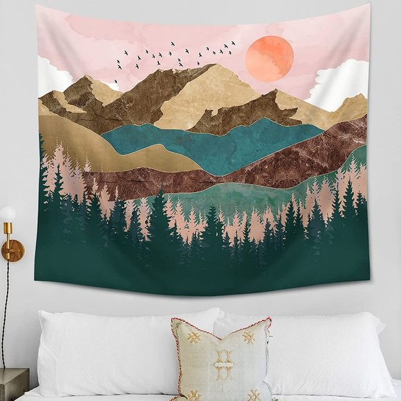 AndyTTT Other - Mountain Tapestry Forest Tree 51.2" x 59.1"
